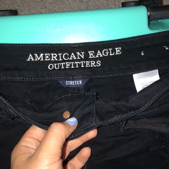 American Eagle Black Shortie Shorts - Picture 2 of 2